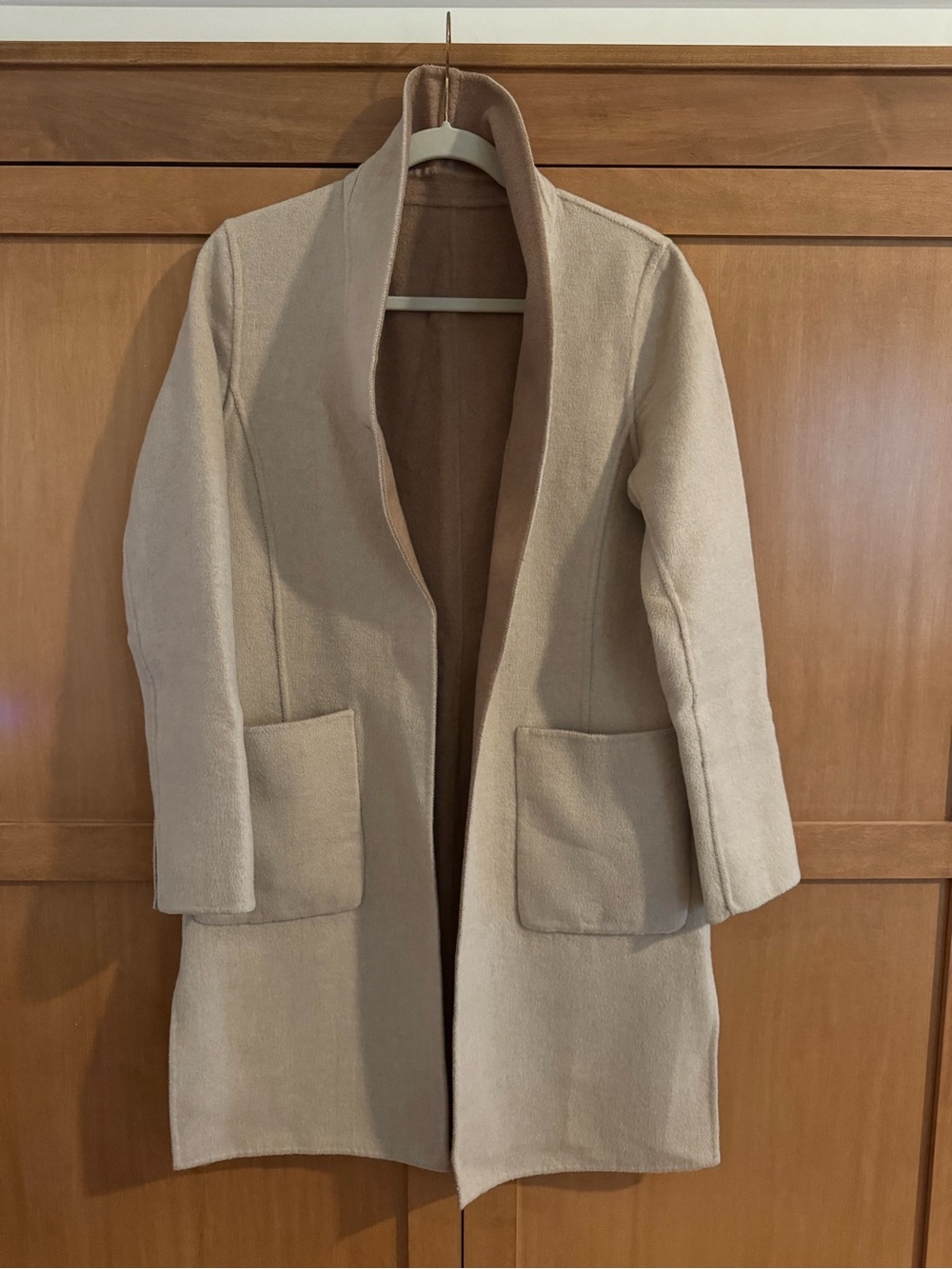 Banana Republic Reversible Wool Blend Coat – Camel & Ivory – Size Small